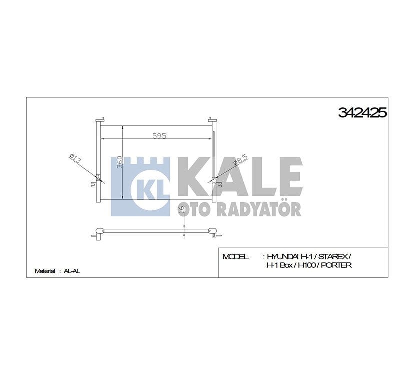 Radyatör Klima Starex 98-08 / H-100 94-06 Minibüs / H-100 97-04 Kamyonet 976064A000