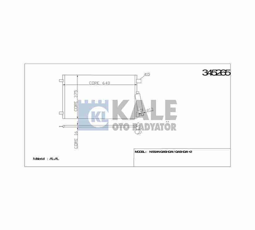 Radyatör Klima Qashqaı 07-13 1.6 Benzinli 92100Jd00A