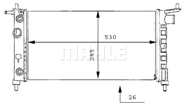 Opel Radyatör Su Corsa B A/T 1300150 1300149 1300149 1300150 90410048