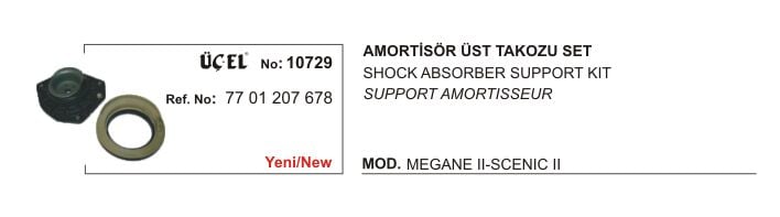 AMORTİSÖR ÜST TAKOZU + RULMAN 10729 MEGANE II SCENIC II 7701207678