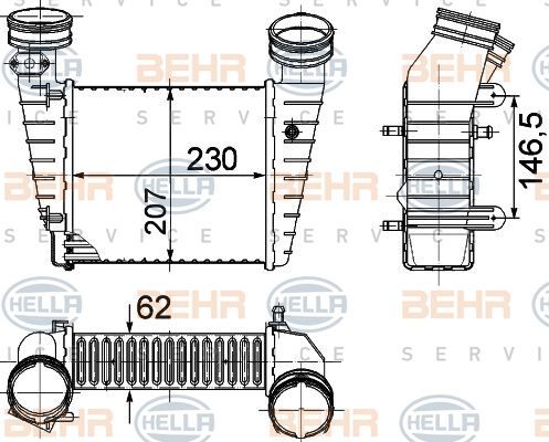 Vw Passat 1.8T 97-05 Turbo Radyatörü 3B0145805H 3B0145805D 3B0145805E 3B0145805H 3B0145805M