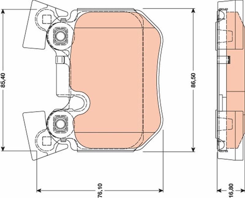 BMW E87-E90-E91 ARKA BALATA 16,3MM 34216791421