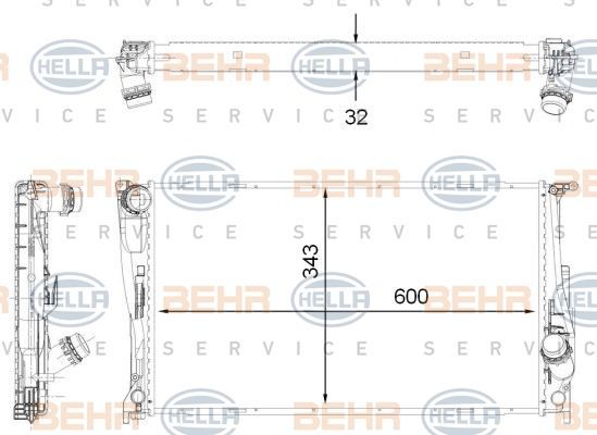 Bmw E90-E92 N54 Su Radyatörü 17117547059 17117547059 7788903 7790297