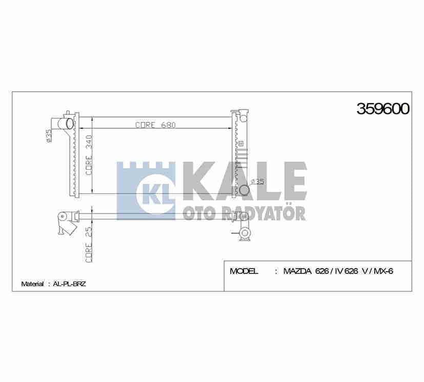Radyatör Su 626 92-01 2.0 (Mt) Brazıng Fsj315200A