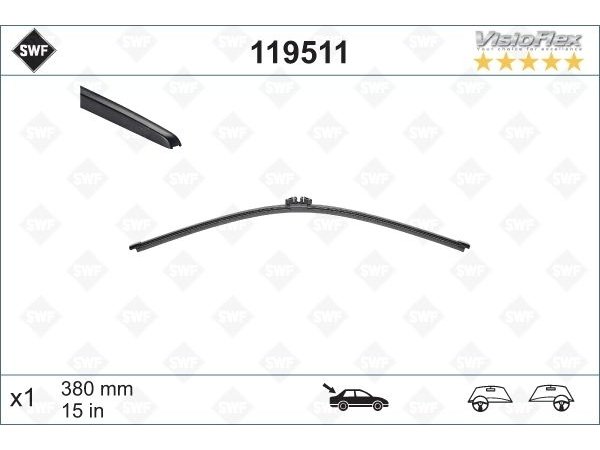 Silecek E70 E71 Arka 38cm - 119511