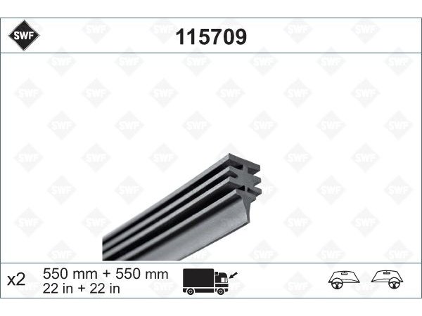 Silecek Lastiği Spr901>904 Ön 55cm - 115709
