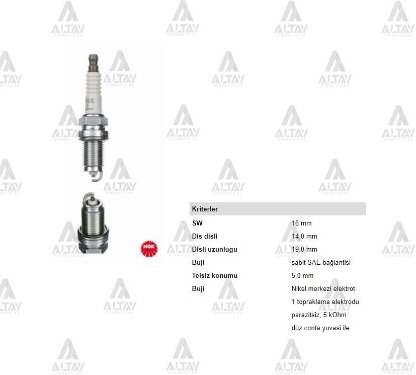 Ateşleme Bujisi Accord 03-08 2.0 / Crv 02-06 2.0 / Cıvıc 07-11 K20A6 K20A3