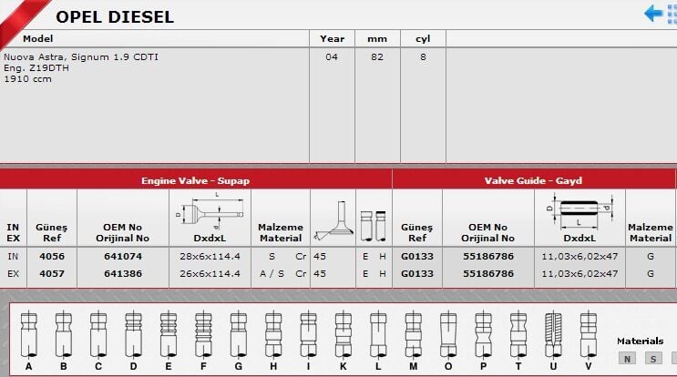 SİBOP GAYDI G0133 IN 8 E8 ASTRA 1.9 CDTI