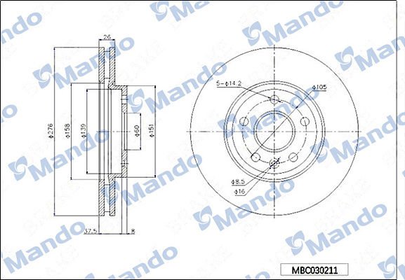 OPEL FREN DİSK ÖN ASTRA J 276mm 569073