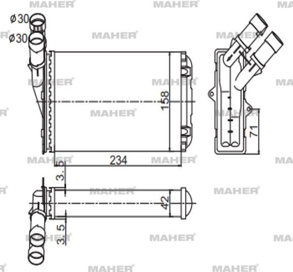 RADYATÖR KALORİFER BERLINGO  96-08 / PARTNER 96-08 MEKANİK