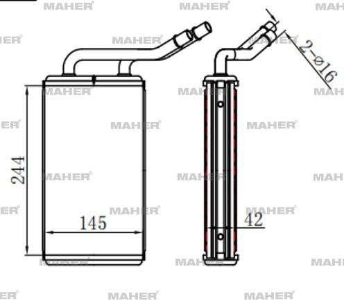 RADYATÖR KALORİFER TRANSIT 00-06 V184 BRAZING