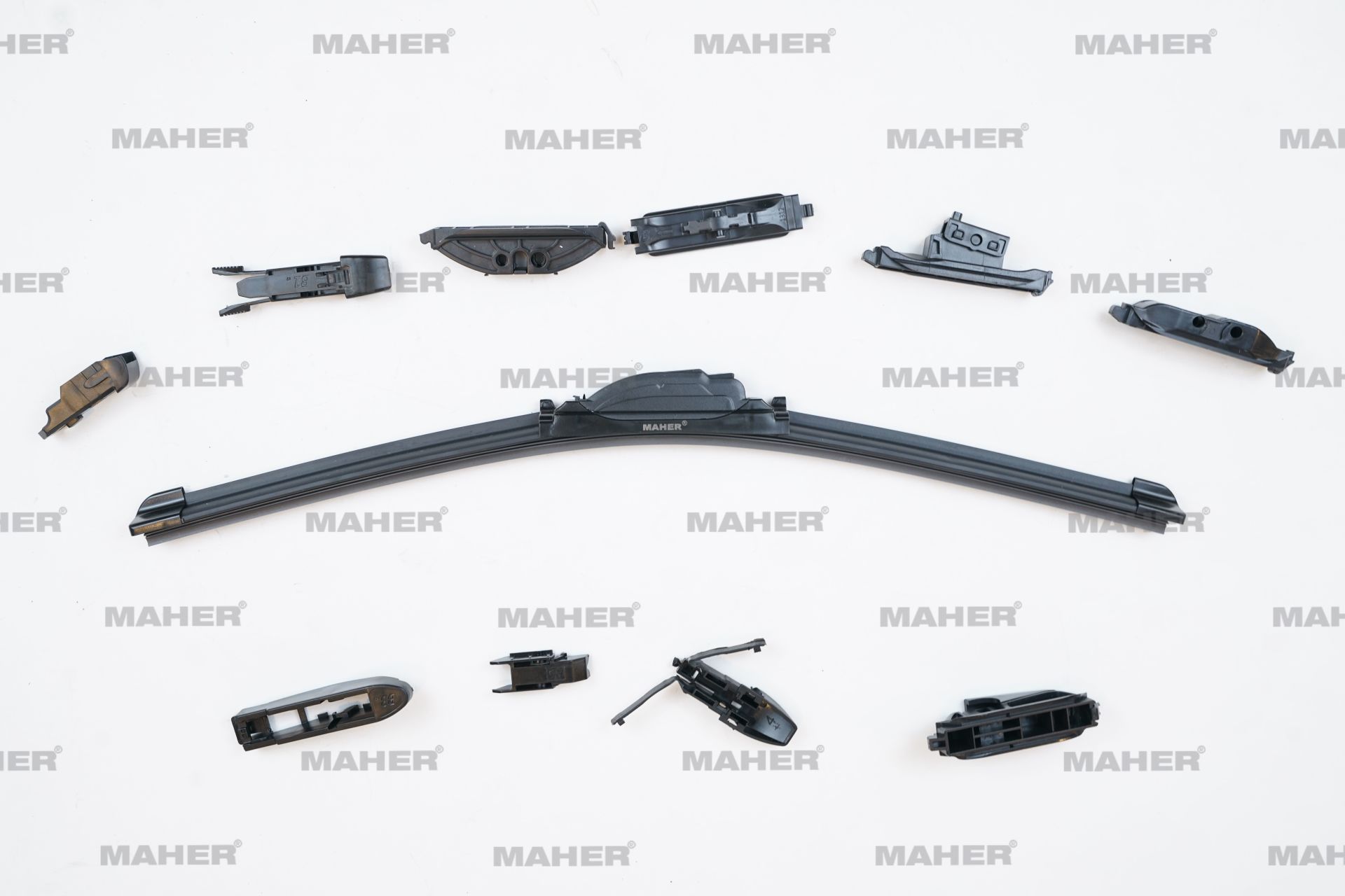 Silecek Süpürgesi Muz Tip Üniversal 16 Aparatlı 19'' (480Mm) 29967