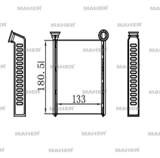 RADYATÖR KALORİFER CLIO IV 12=> / SYMBOL III 12=> / SANDERO II 13=> / CAPTUR 13=> BRAZING