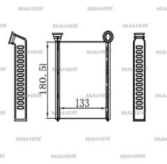 RADYATÖR KALORİFER CLIO IV 12=> / SYMBOL III 12=> / SANDERO II 13=> / CAPTUR 13=> BRAZING