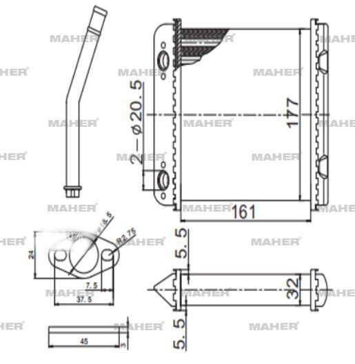 RADYATÖR KALORİFER VECTRA A    88-95 / ASTRA F 91-98 / ASTRA F CLASSIC 98-02  DELPHI TİPİ MEKANİK