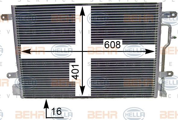 Vw A4 Bfb-Bke-Alz-Alt Klima Radyatörü 8E0260403B 8E0260401A 8E0260401B 8E0260403A 8E0260403