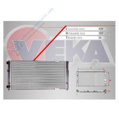 Su Radyatoru Mekanık Volkswagen Polo Classıc (6Kv2) 1.6 A-T 1995-2001-6K0121253Ac 6K0121253At