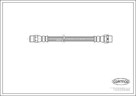 E36 Fren Hortumu 200 Mm Arka34321159524 34321159524