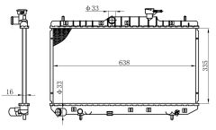 SU RADYATORU ACCENT 1.5 - 1.6 00-06     MANUEL  -  335x638x16 25310-25300