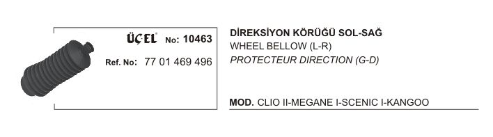 DİREKSİYON KÖRÜĞÜ SOL 10463 CLIO II MEGANE I SCENIC I KANGO LAGUNA