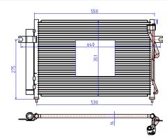 KLIMA RADYATORU GETZ 03=>     DIZEL  -  550x350x16 97606-1C300