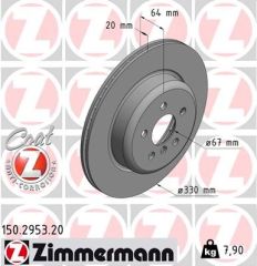 BMW G30-G01 ARKA FREN DİSKİ SAĞ 330mm 34216882246