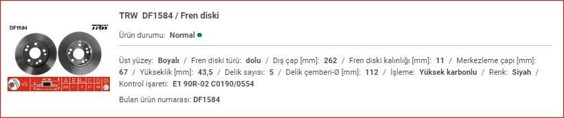 M.BENZ W201 FREN AYNASI ÖN TAKIM A2014211212