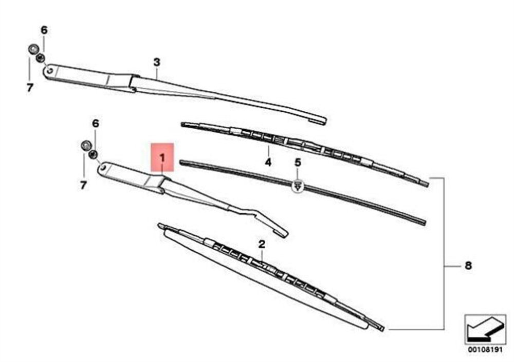 SİLECEK KOLU Z4 SOL BMW 61617198672