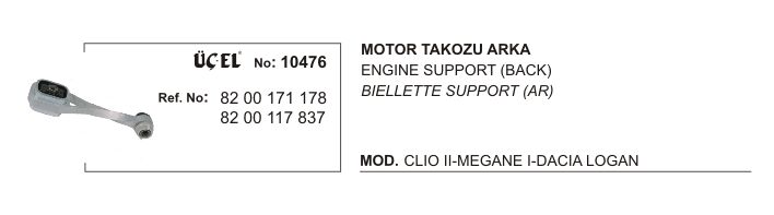 BURGULU MOTOR TAKOZU 10476 CLIO II KANGO R19 MEGANE I DACIA LOGAN