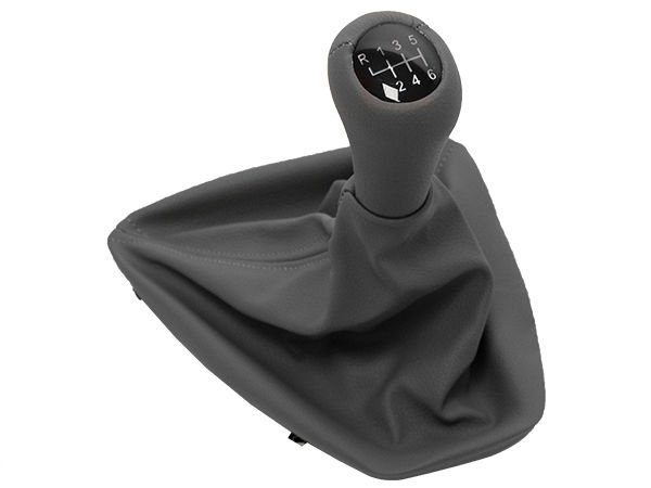 Topuzlu Vites Körüğü E90+LCI E92+LCI -6 İleri- Man.Şanz; (Gri; Suni Deri) Işıklı