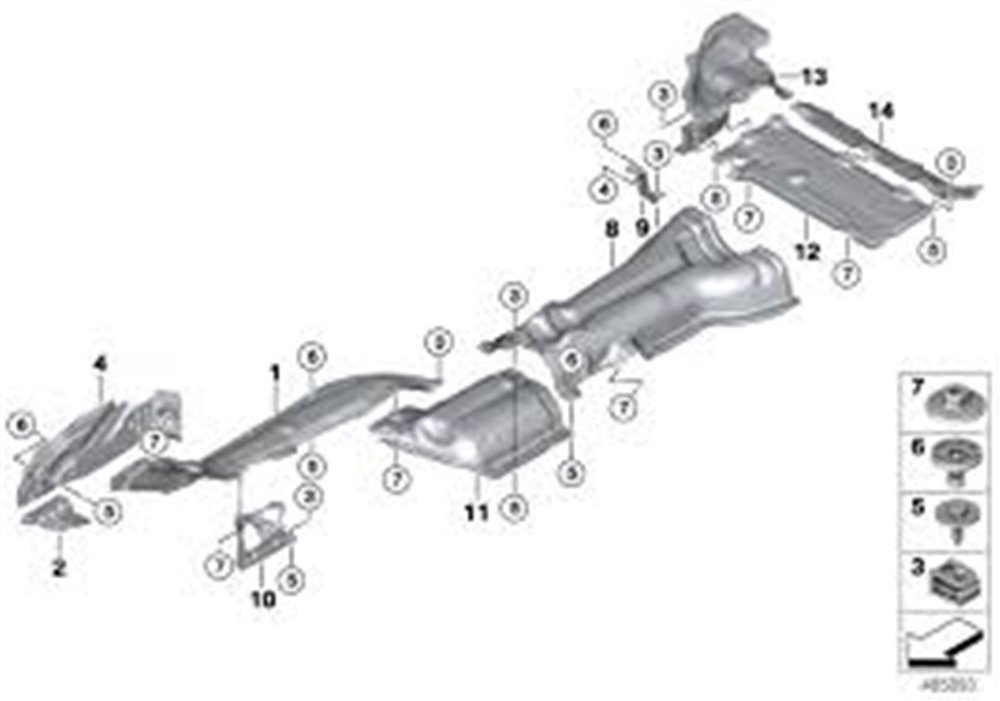 EKSOZ AMYANTI G01 ARKA BMW 51487407764
