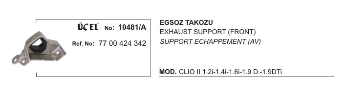 EKSOZ TAKOZU 10481A CLIO II 7700424342