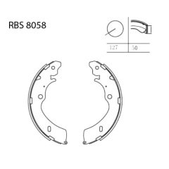 Arka Fren Balata (Pabuc) - D-Max 4Wd 04-12 / D-Max 2Wd 07-12 Rbs8058