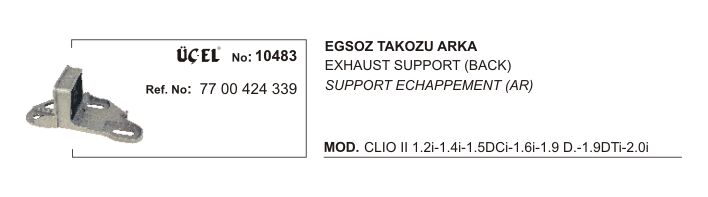 EKSOZ TAKOZU ARKA 10483 CLIO II 7700424339