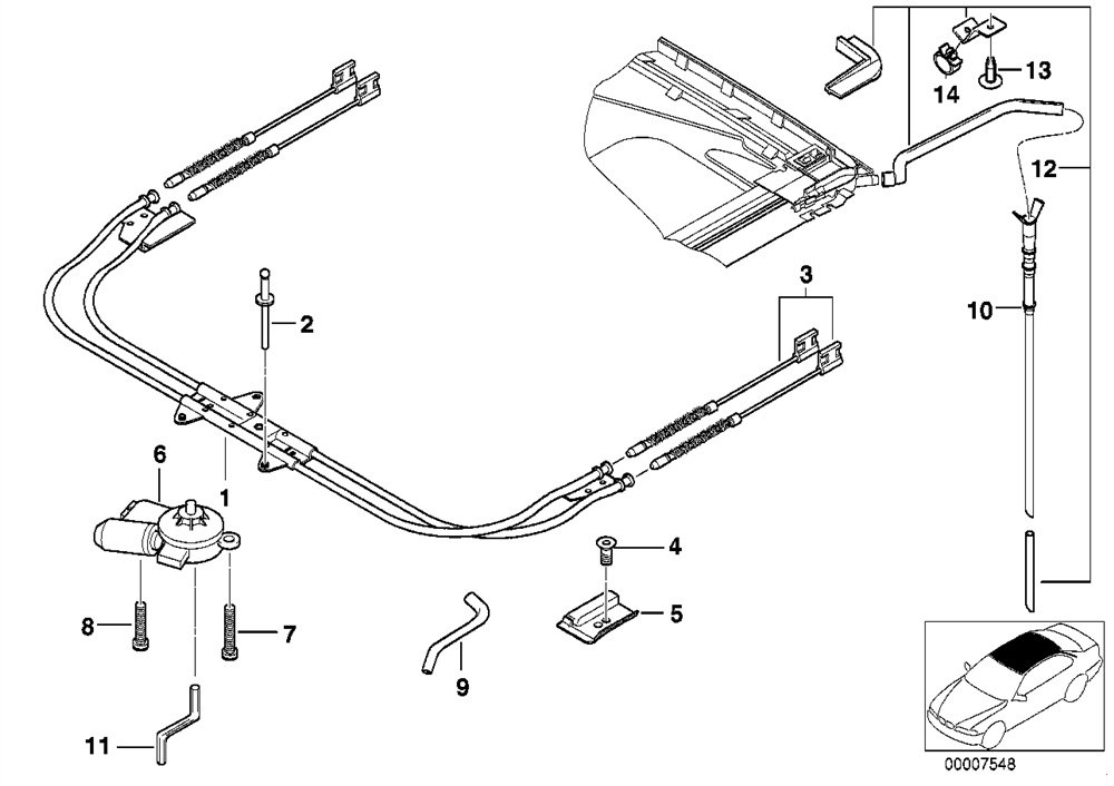 ŞIPIDAK TELİ E38 BMW 54128173106