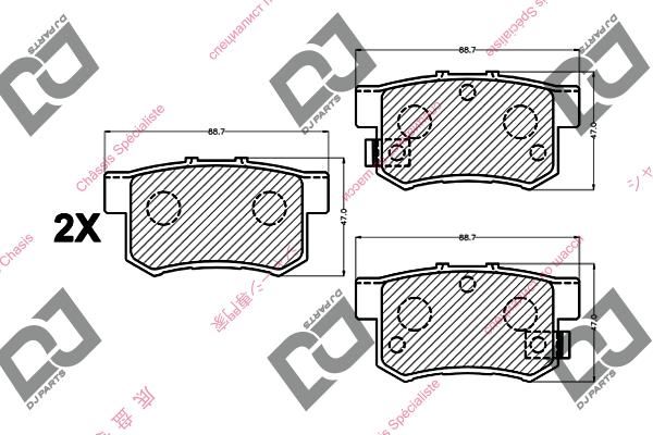Fren Balatası Arka Cıvıc 00-16 Sedan / Accord 90-97 / Prelude / Rover / Swıft 06- 06430-S0A-J00 - 06430-Scv-A00 - 06430-S2A-E50 - 06430-S2X-J00 - 06430-S7A-J00 -06430-Sed-000