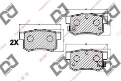 Fren Balatası Arka Cıvıc 00-16 Sedan / Accord 90-97 / Prelude / Rover / Swıft 06- 06430-S0A-J00 - 06430-Scv-A00 - 06430-S2A-E50 - 06430-S2X-J00 - 06430-S7A-J00 -06430-Sed-000