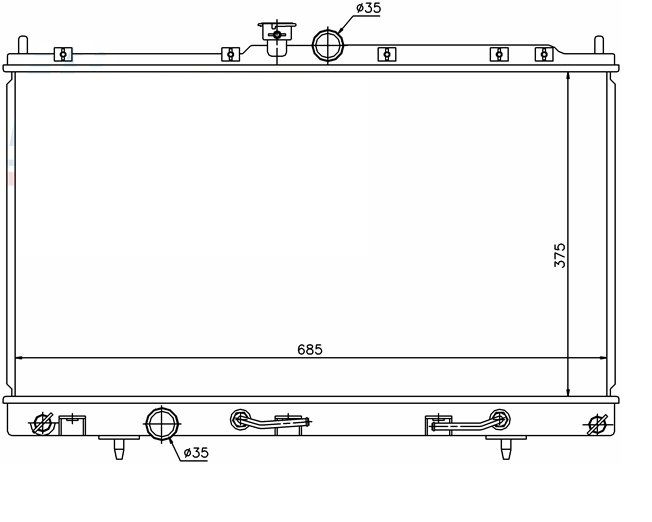 SU RADYATORU LANCER 03=>     OTOMATIK  -  375x688x16 MR968858