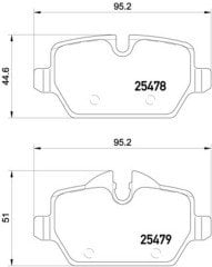 Fren Balatası Arka One-Cooper-S R60 2011-15 - 34219808172
