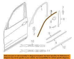 KAPI CAM ÇITASI ÜST X4 ÖN SAĞ BMW 51317335624