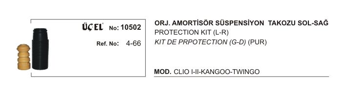 AMORTİSÖR TAKOZ KÖRÜK TAKIMI 10502 CLIO II KANGO TWINGO