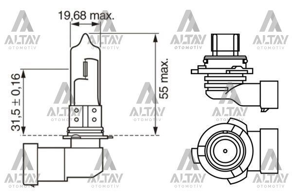AMPÜL ECO HB4 9006 12V 51W FAR AMPÜLÜ SOKETLİ