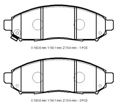 FREN BALATASI ON NAVARA 4x4 06- PATHFINDER 05- TRC-2997 / 41060-EA025 / 41060-ZP00B / 41060-EB326rn / SP1460 / 182003 / SC3952 / BP2146