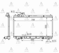 Radyatör Su Rav-4  94-00 2.0 Benzinli 22Mm (At) 164007A480