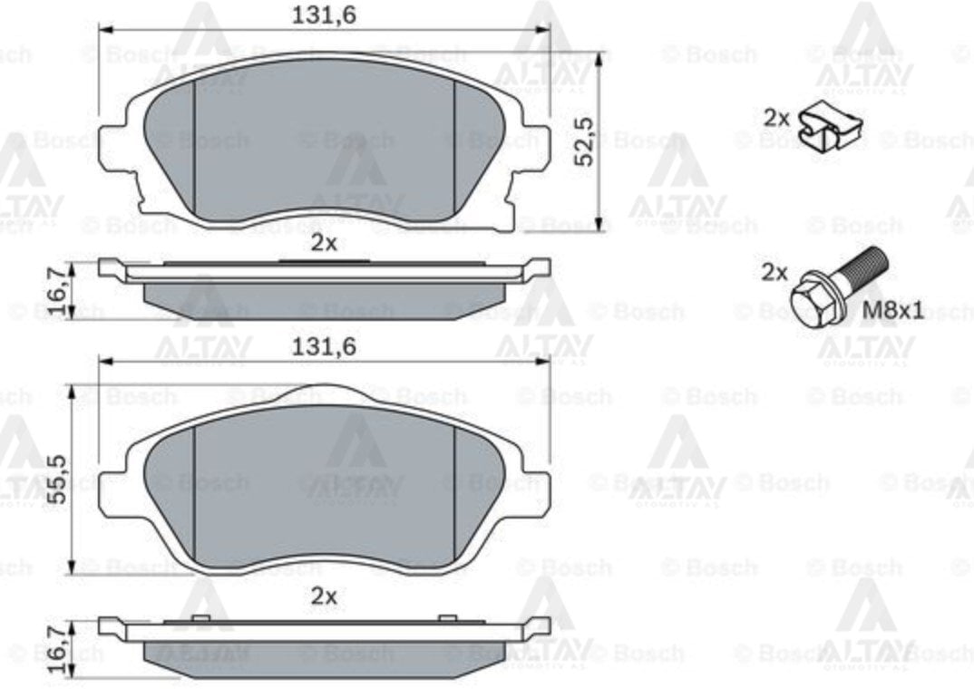 Fren Balata Corsa C 01=> / Tıgra 04=> 1.4-1.6 Ön 1605081