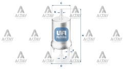 YAKIT FILTRESI (BENZIN) POLO / CORDOBA / FABIA 01=> 1.2-1.4 16V BBY-BKY-BZG-AZQ-BME (3 BAR) SUPAPLI  OEM (ORİJİNAL EQUİPMENT MANUFACTURER)