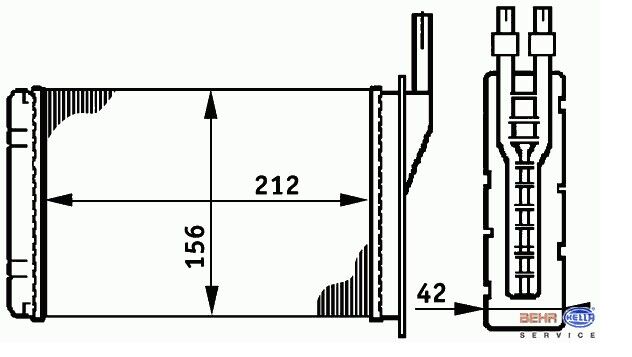 KALORİFER RADYATÖRÜ 0581842AL R9 R11 BAKIR