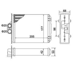 OPEL RADYATÖR KALORİFER VECTRA B X20XEV BRAZING SİSTEM 1618110