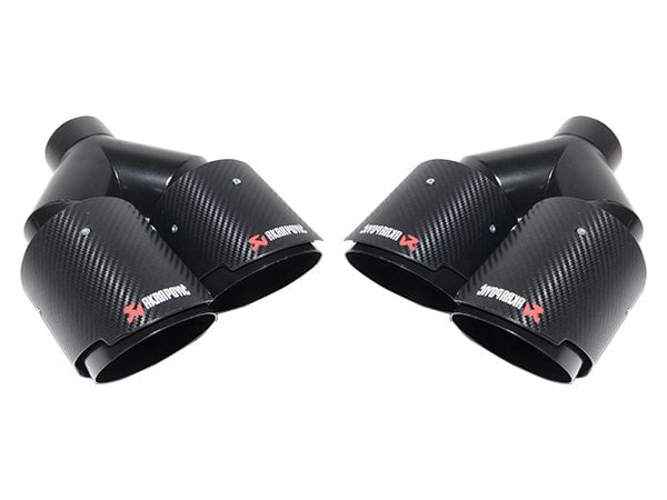 Egzoz Ucu Universal (Çiftli); 76mm (Siyah) -AKRAPOVIC- - -