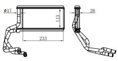 KALORIFER RADYATORU L200 CR 06=>     149x240x26 7801A382